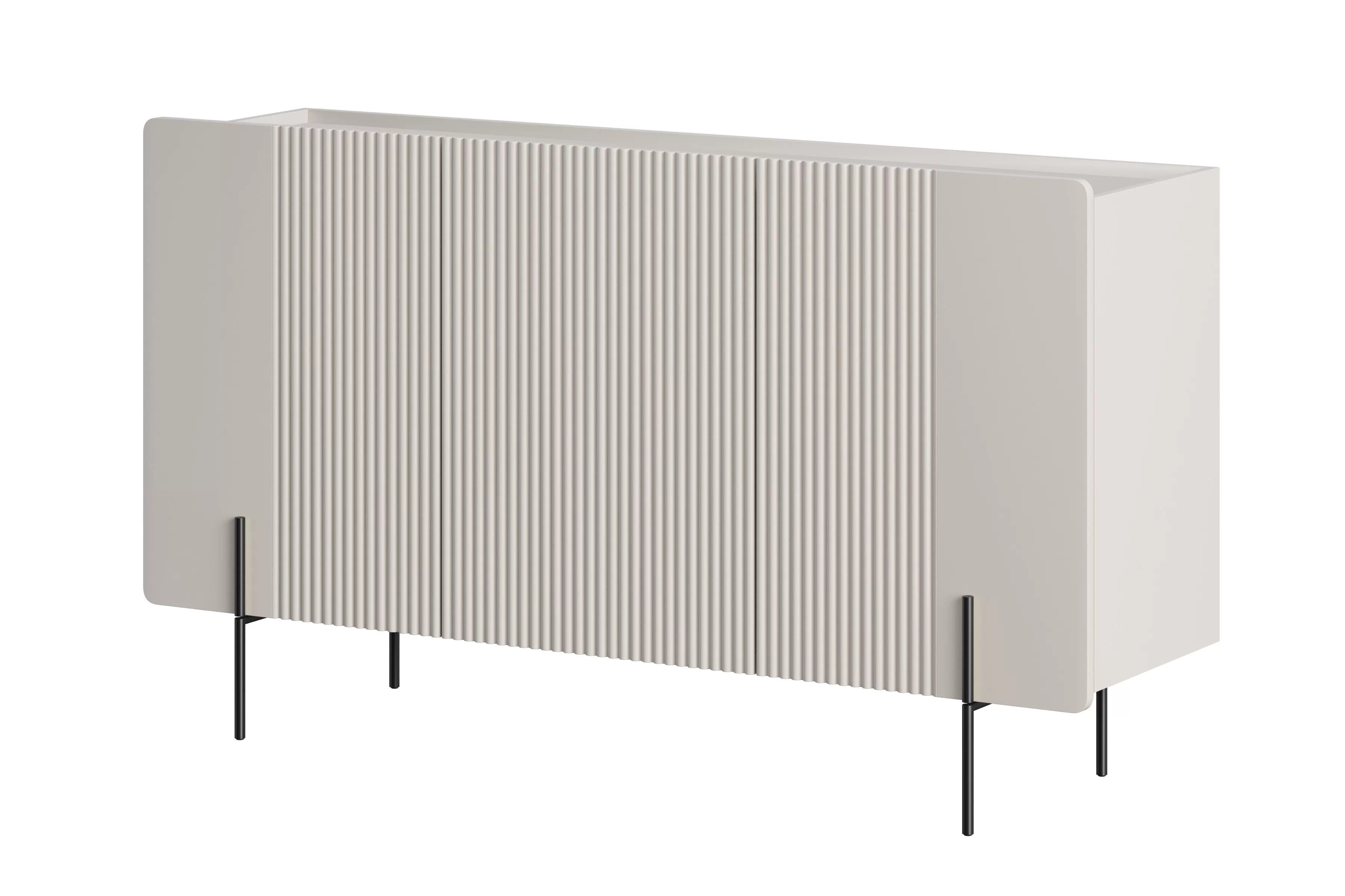 Komoda Malmi 150 cm - kašmírová / černé nožky Komoda Malmi 150 cm - kašmír / černá nozki