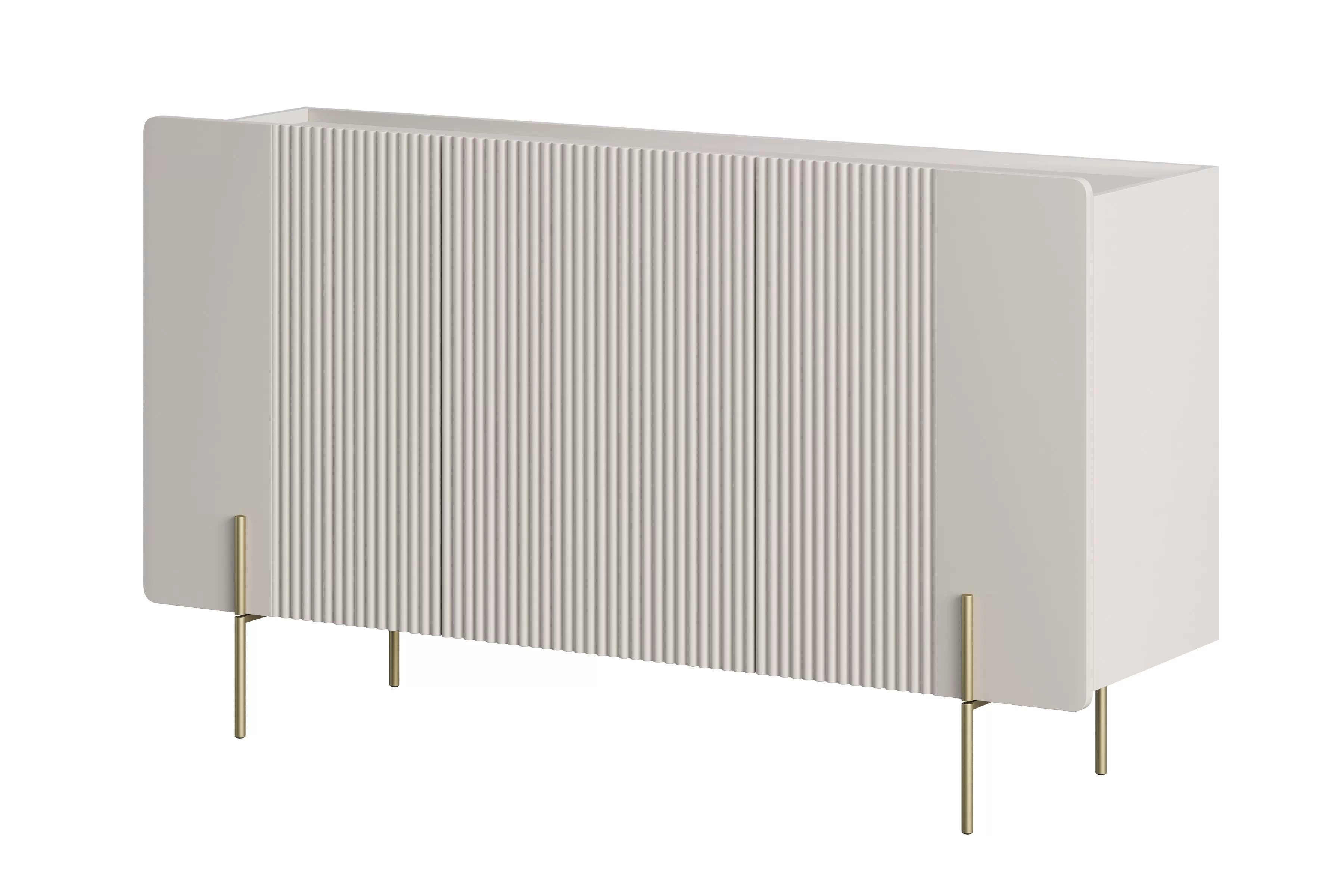 Komoda Malmi 150 cm - kašmírová / zlaté nožky Komoda Malmi 150 cm - kašmír / zlote nozki