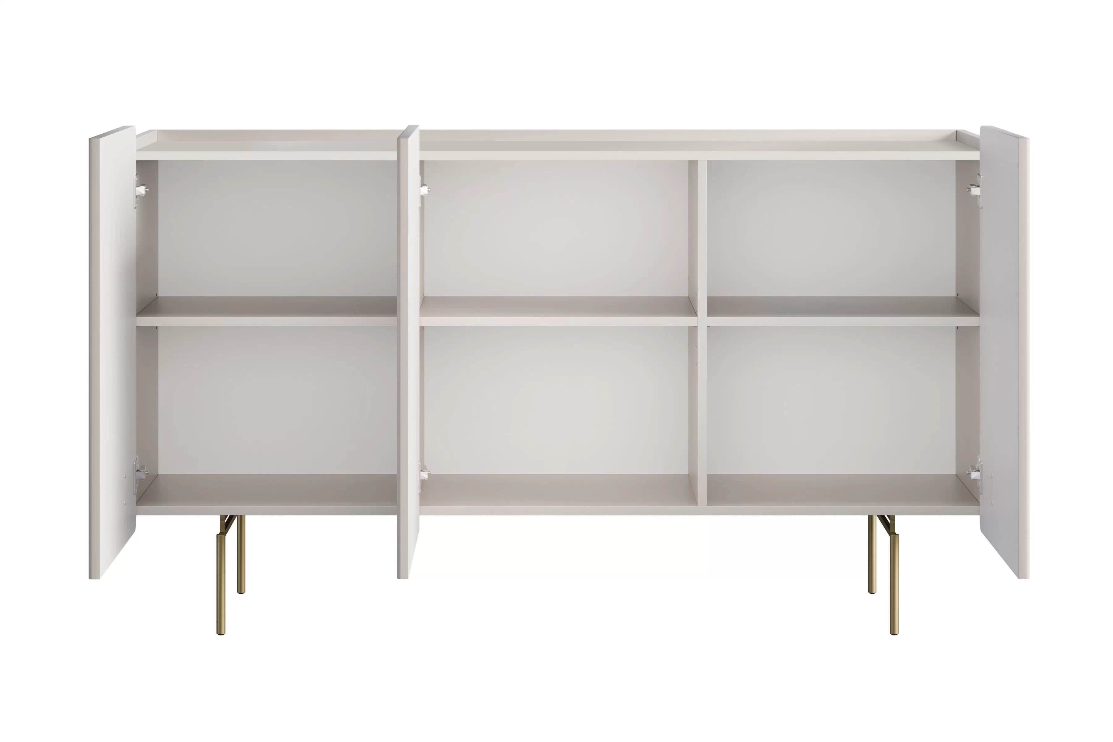 Komoda Malmi 150 cm - kašmírová / zlaté nožky Komoda Malmi 150 cm - kašmír / zlote nozki