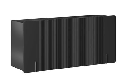 Závěsná komoda Malmi 150 cm třídveřová - černý mat / černá