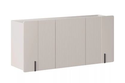 Závěsná komoda Malmi 150 cm třídveřová - kašmír / crema bianca / černá Komoda Malmi 150 cm třídveřová závěsná - kašmír / crema bianca / černá