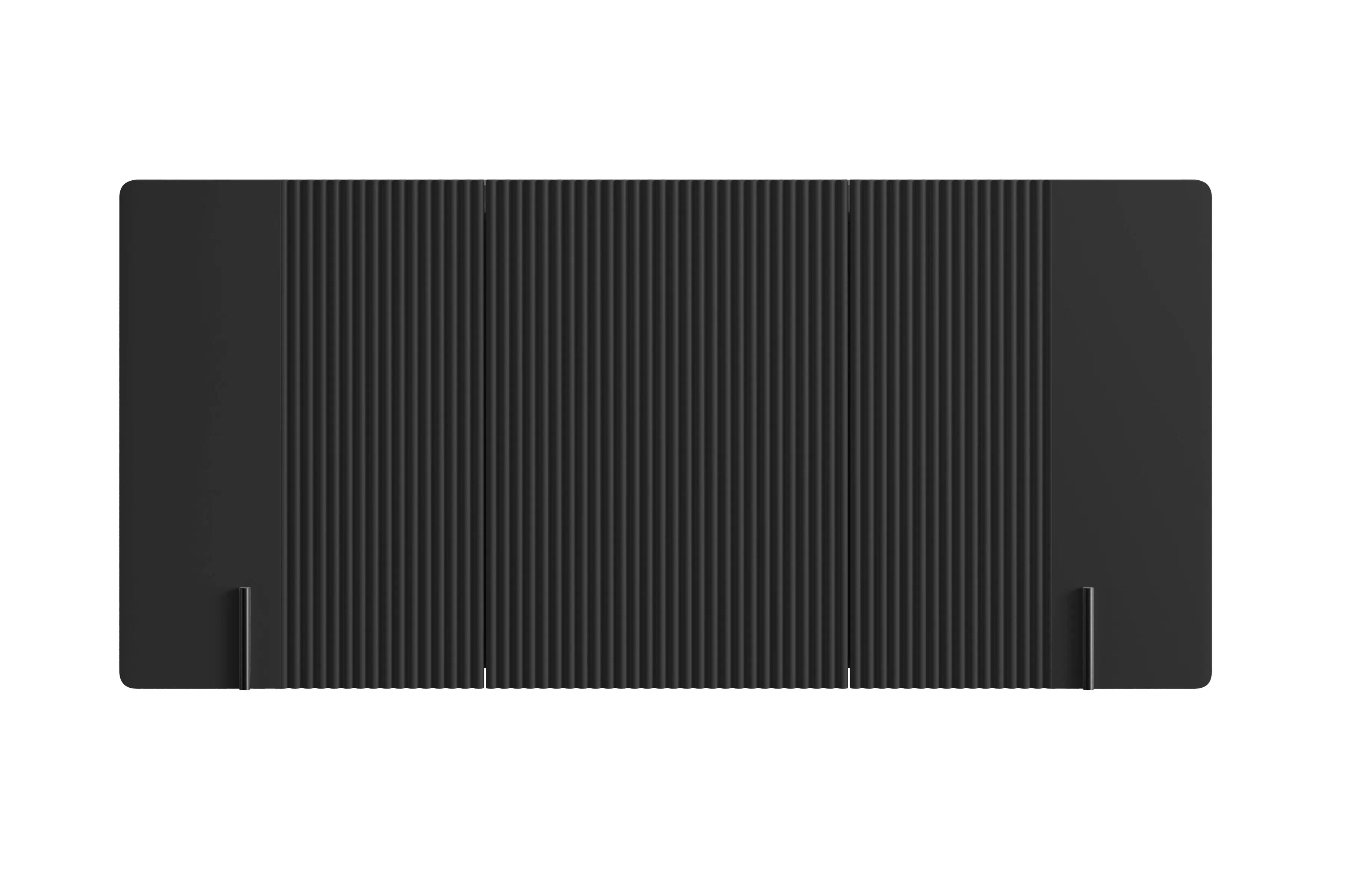 Závěsná komoda Malmi 150 cm - černý mat / černá Komoda Malmi 150 cm závěsná - černá mat / černá