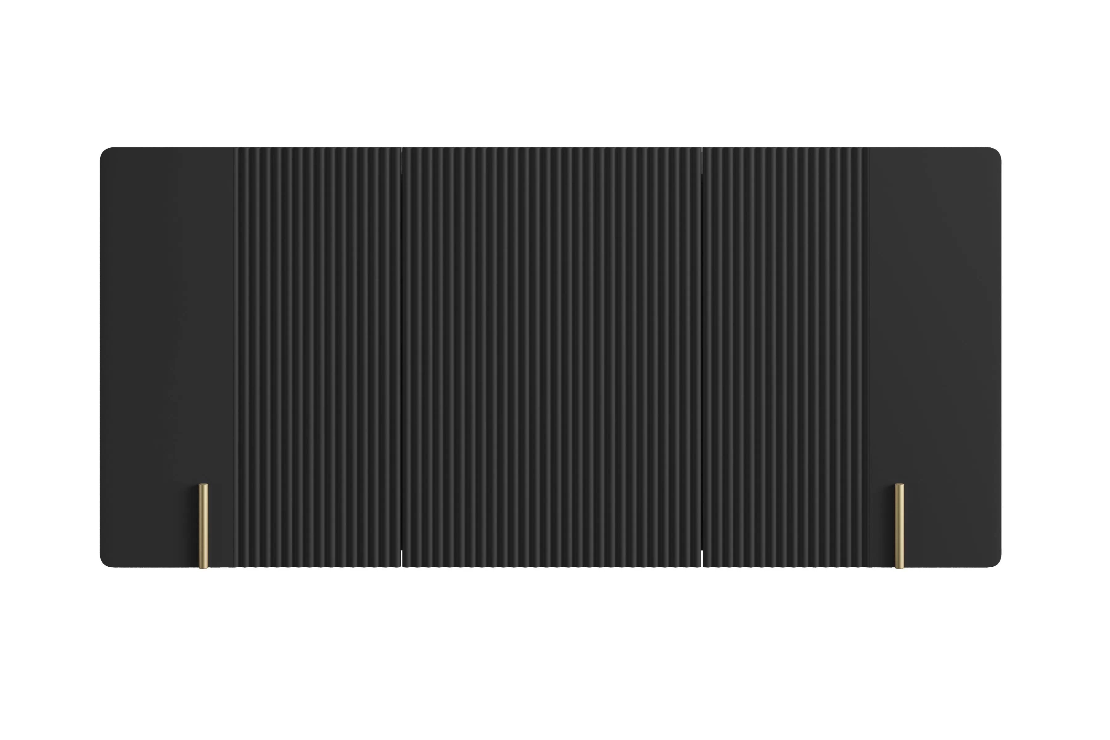 Závěsná komoda Malmi 150 cm - černý mat / zlatá Komoda Malmi 150 cm závěsná - černá mat / zlatá