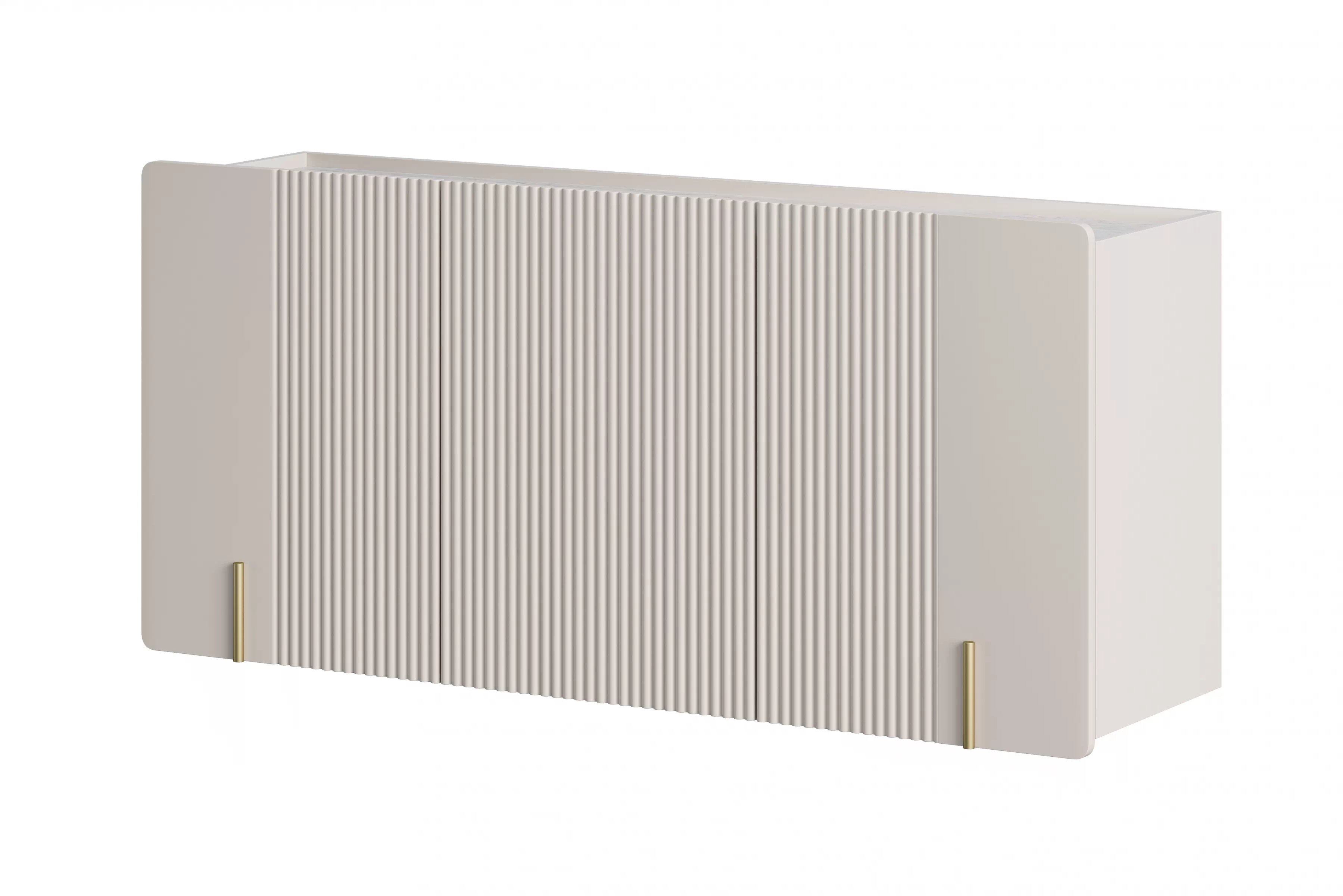 Závěsná komoda Malmi 150 cm - kašmír / crema bianca / zlatá Komoda Malmi 150 cm závěsná - kašmír / crema bianca / zlatá