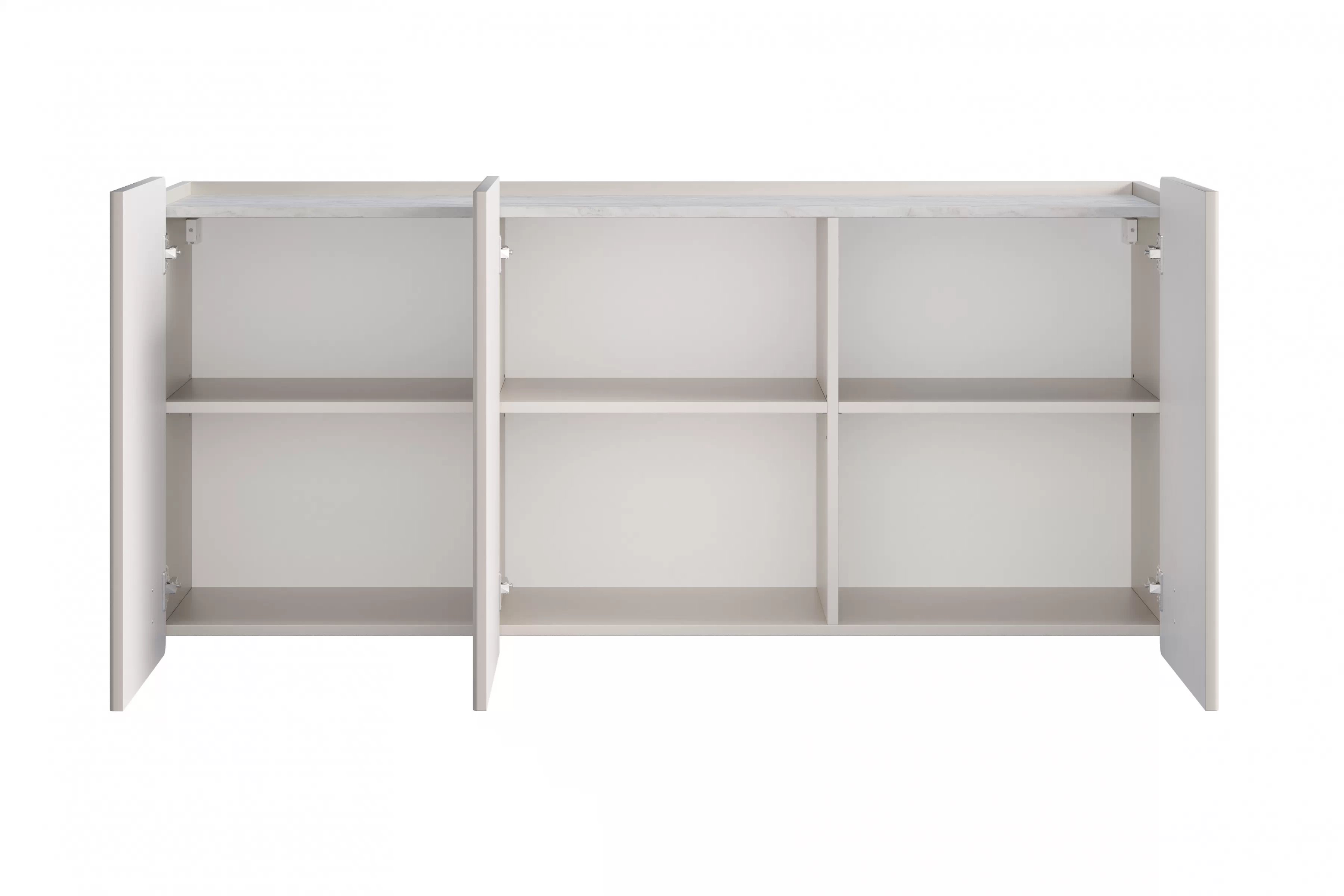 Závěsná komoda Malmi 150 cm - kašmír / crema bianca / zlatá Komoda Malmi 150 cm závěsná - kašmír / crema bianca / zlatá