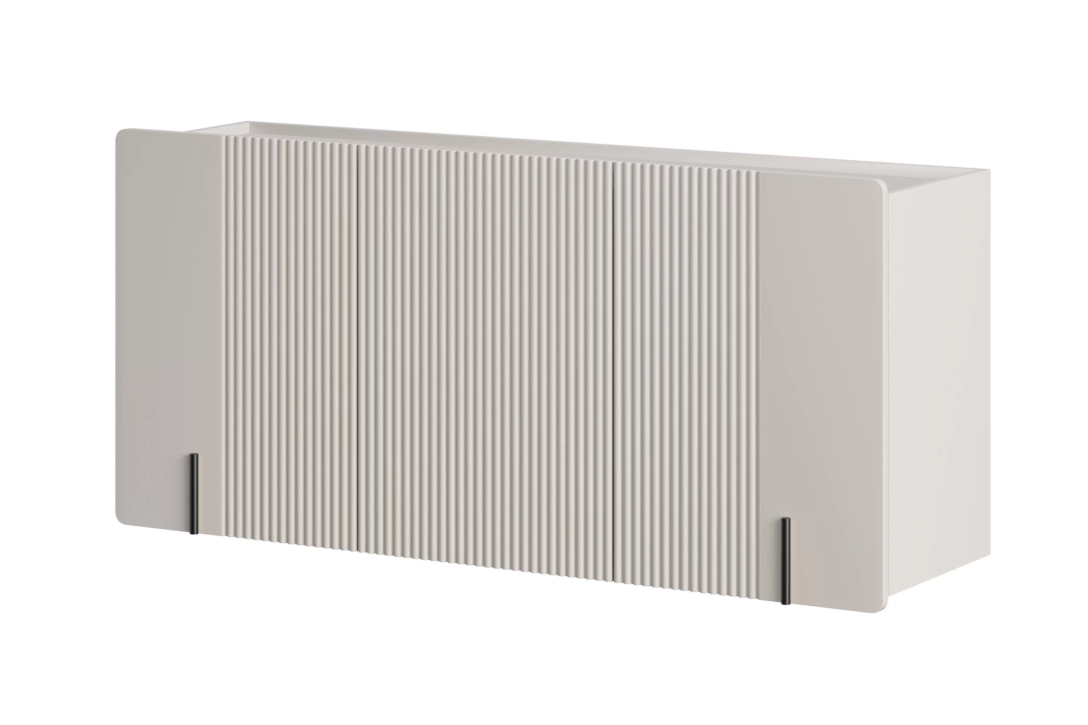 Závesná komoda Malmi 150 cm - kašmírová / čierna Komoda Malmi 150 cm závesná - kašmír / Čierny