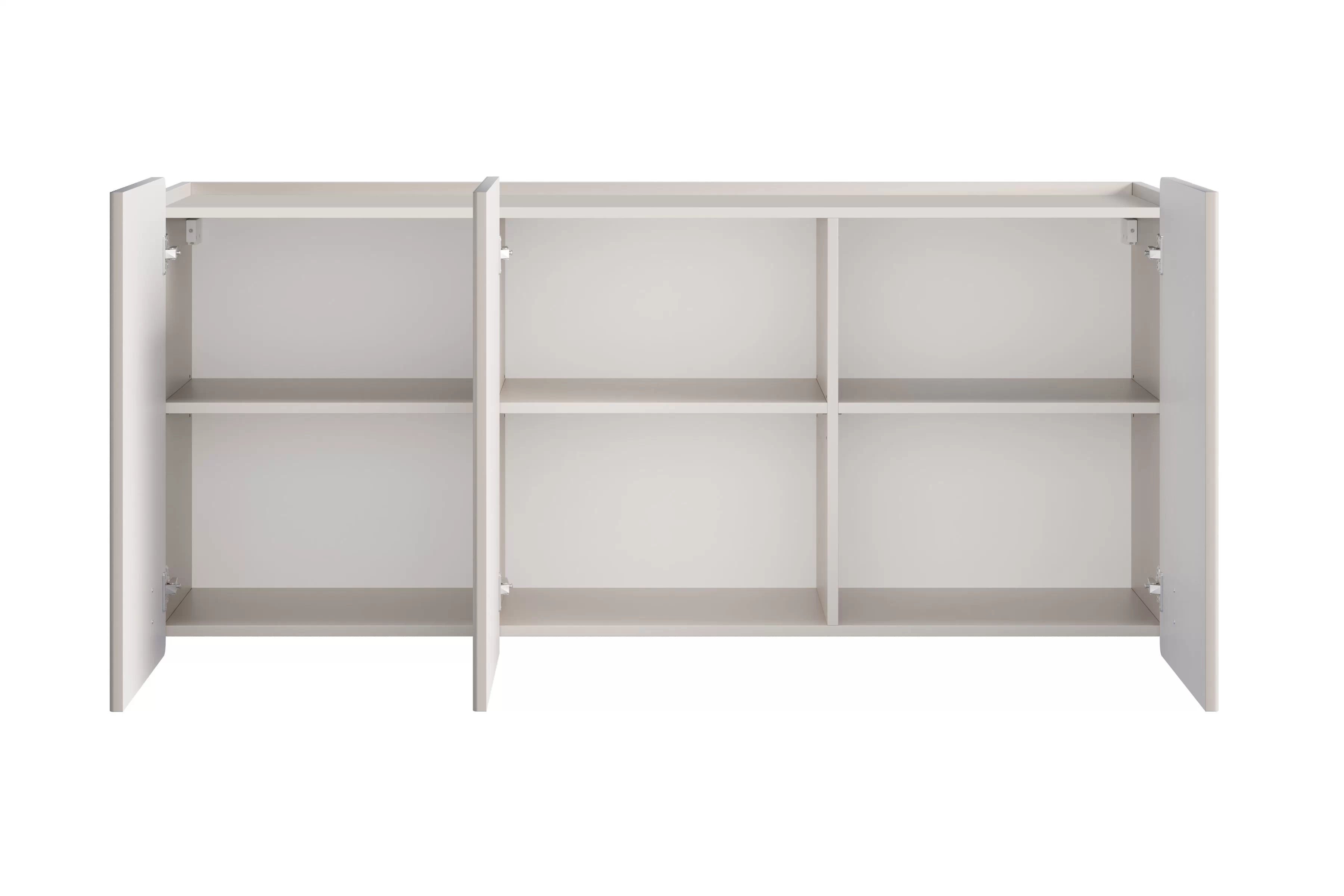 Závesná komoda Malmi 150 cm - kašmírová / čierna Komoda Malmi 150 cm závesná - kašmír / Čierny