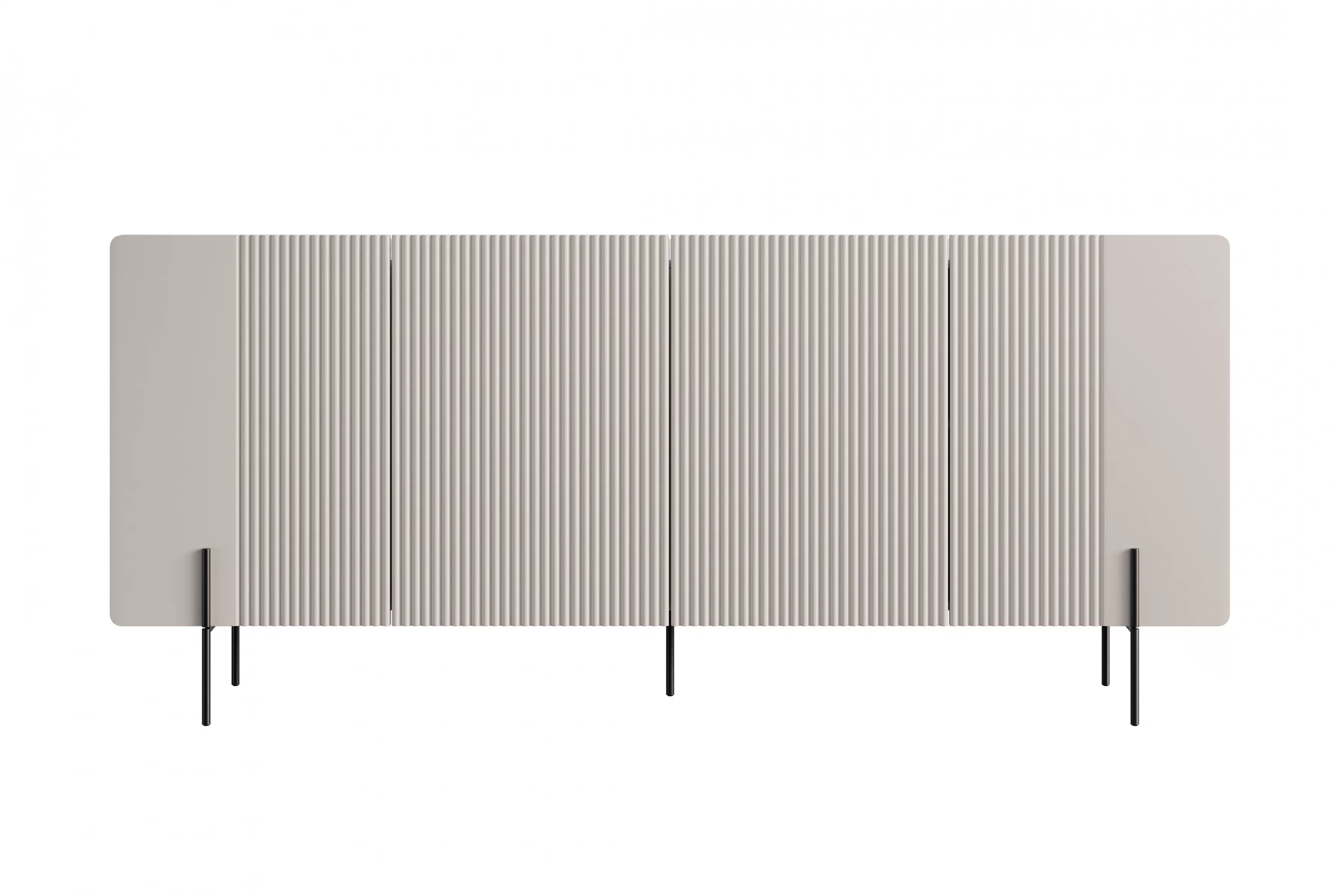 Komoda Malmi 200 cm - kašmírová / crema bianca / černé nožky Komoda Malmi 200 cm - kašmír / crema bianca / černá nozki