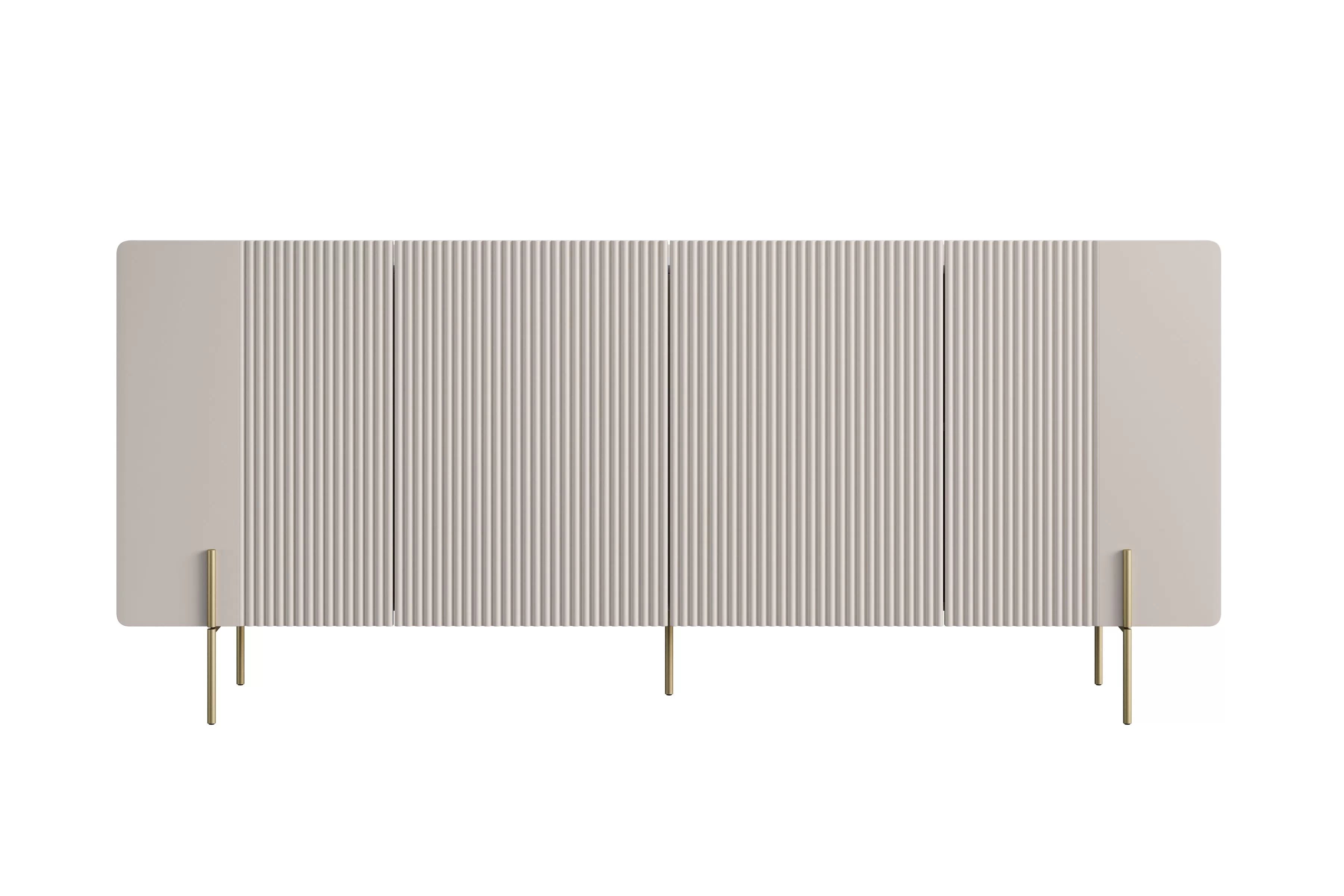 Komoda Malmi 200 cm - kašmírová / zlatá Komoda Malmi 200 cm - kašmír / zlote nozki