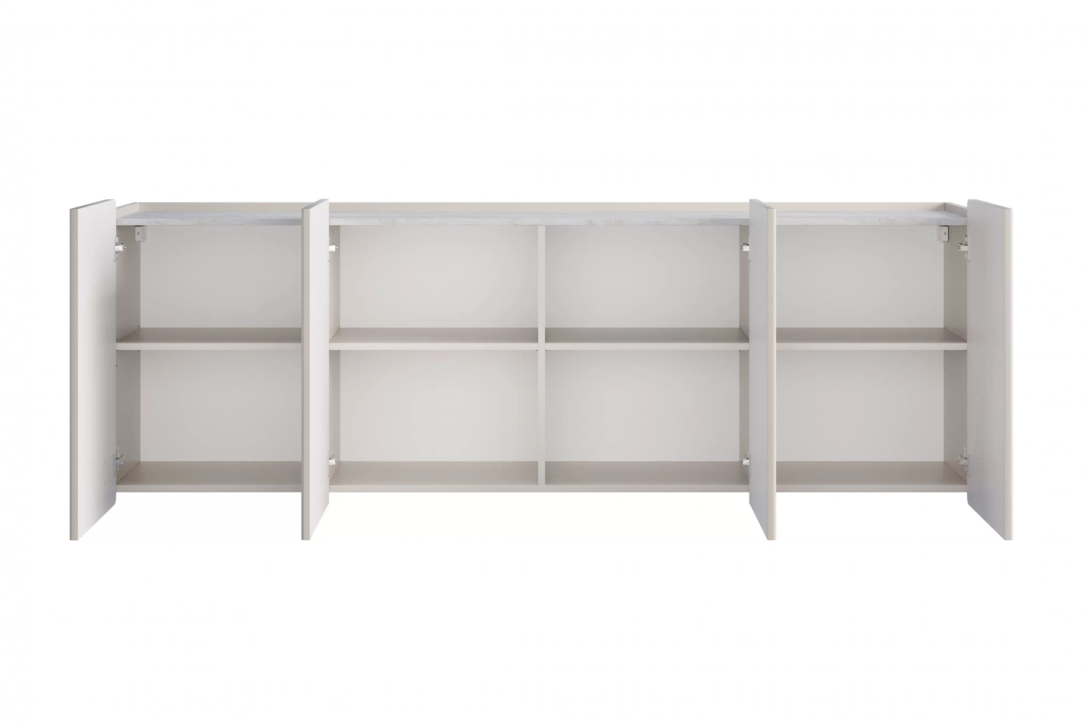 Závesná komoda Malmi 200 cm - kašmírová / crema bianca / čierna Komoda Malmi 200 cm závesná - kašmír / crema bianca / Čierny