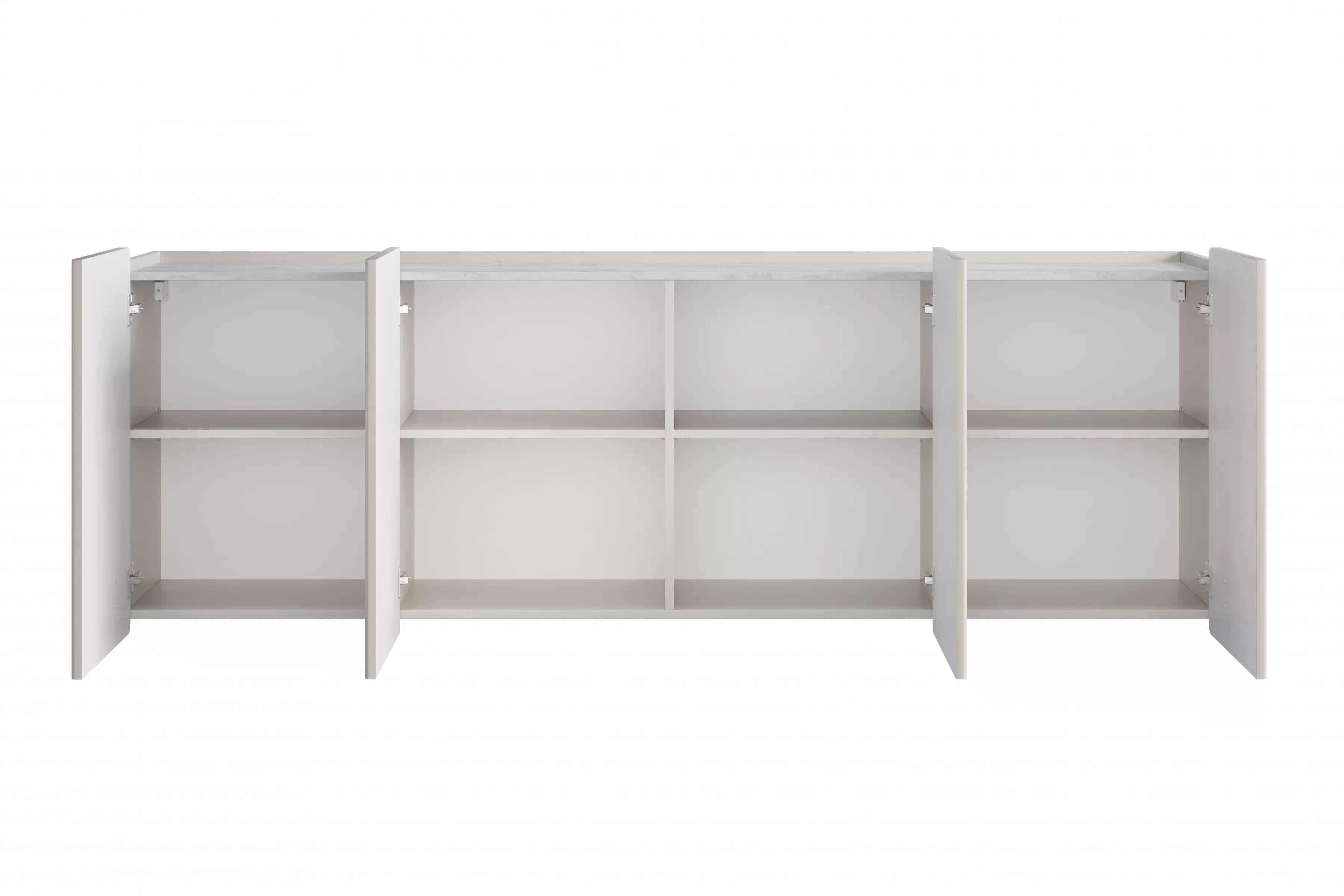 Závěsná komoda Malmi 200 cm - kašmírová / crema bianca / zlatá Komoda Malmi 200 cm závěsná - kašmír / crema bianca / zlatá