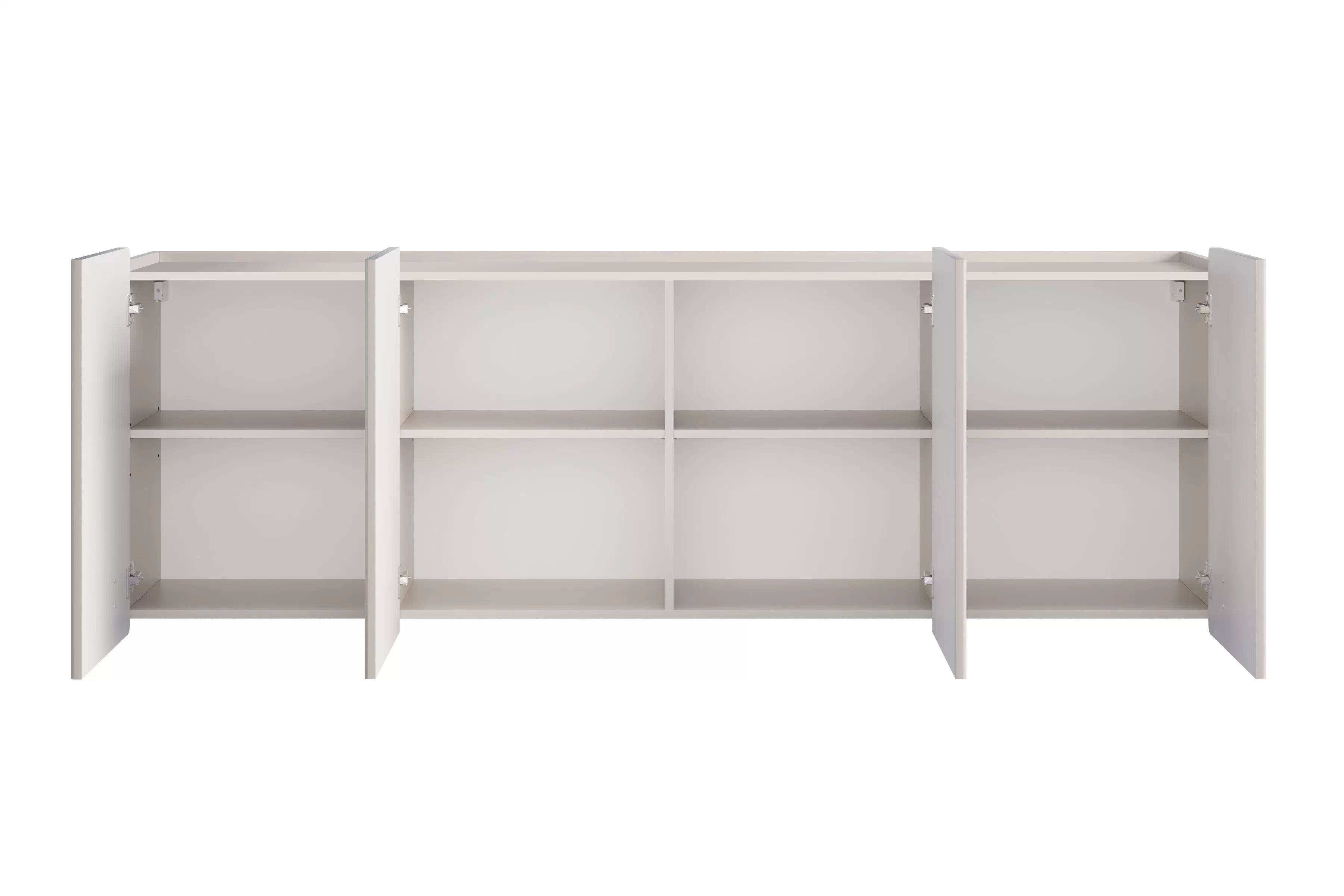 Závesná komoda Malmi 200 cm - kašmírová / čierna Komoda Malmi 200 cm závesná - kašmír / Čierny