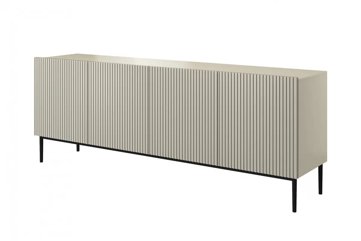 Komoda Nicole 200 cm na kovových nohách - kašmír / černé nohy Komoda Nicole 200 cm na kovových nohách - kašmír / černá nozki