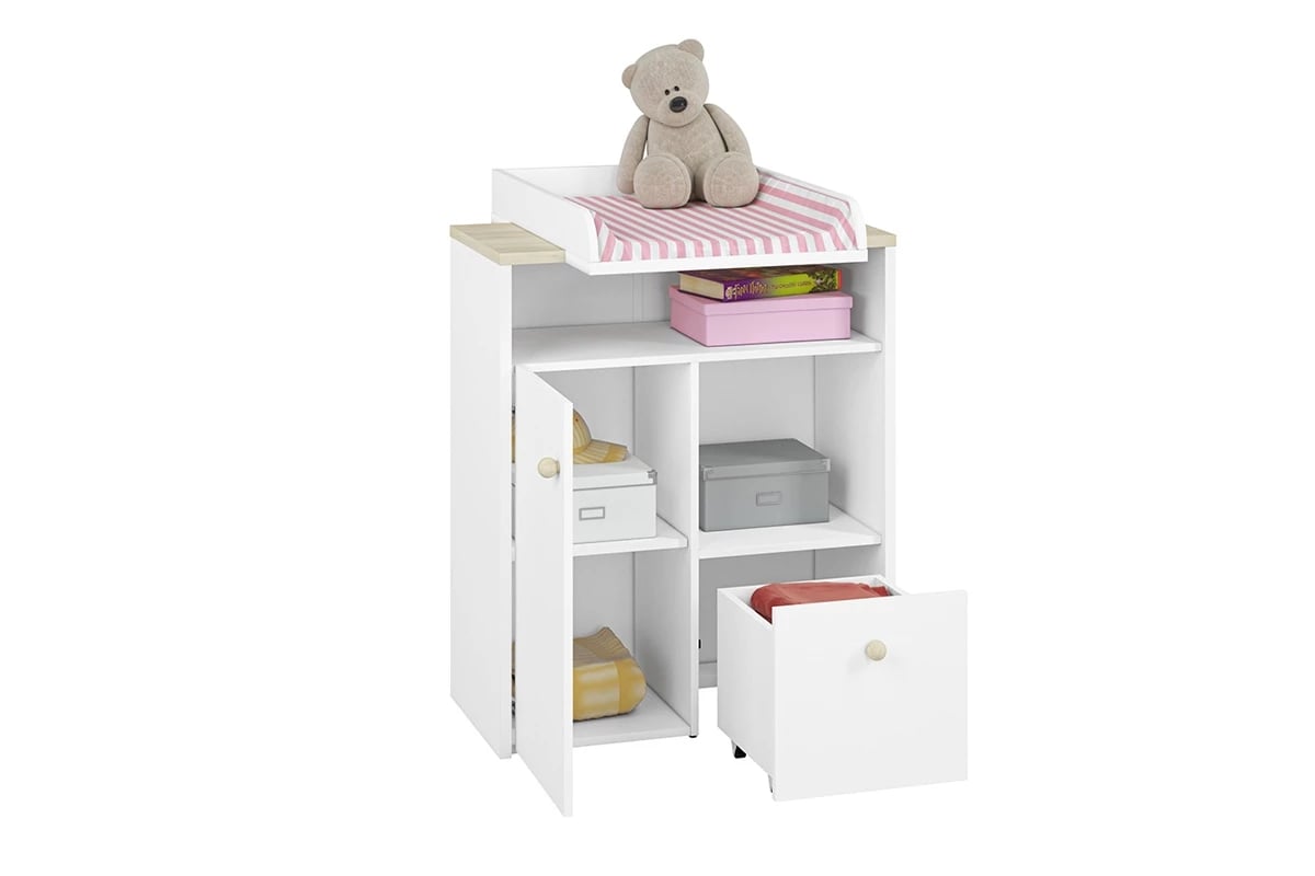 Komoda nízka s kontajnerom Nazo 10 - Koncovka Série Komoda s prebaľovákom 