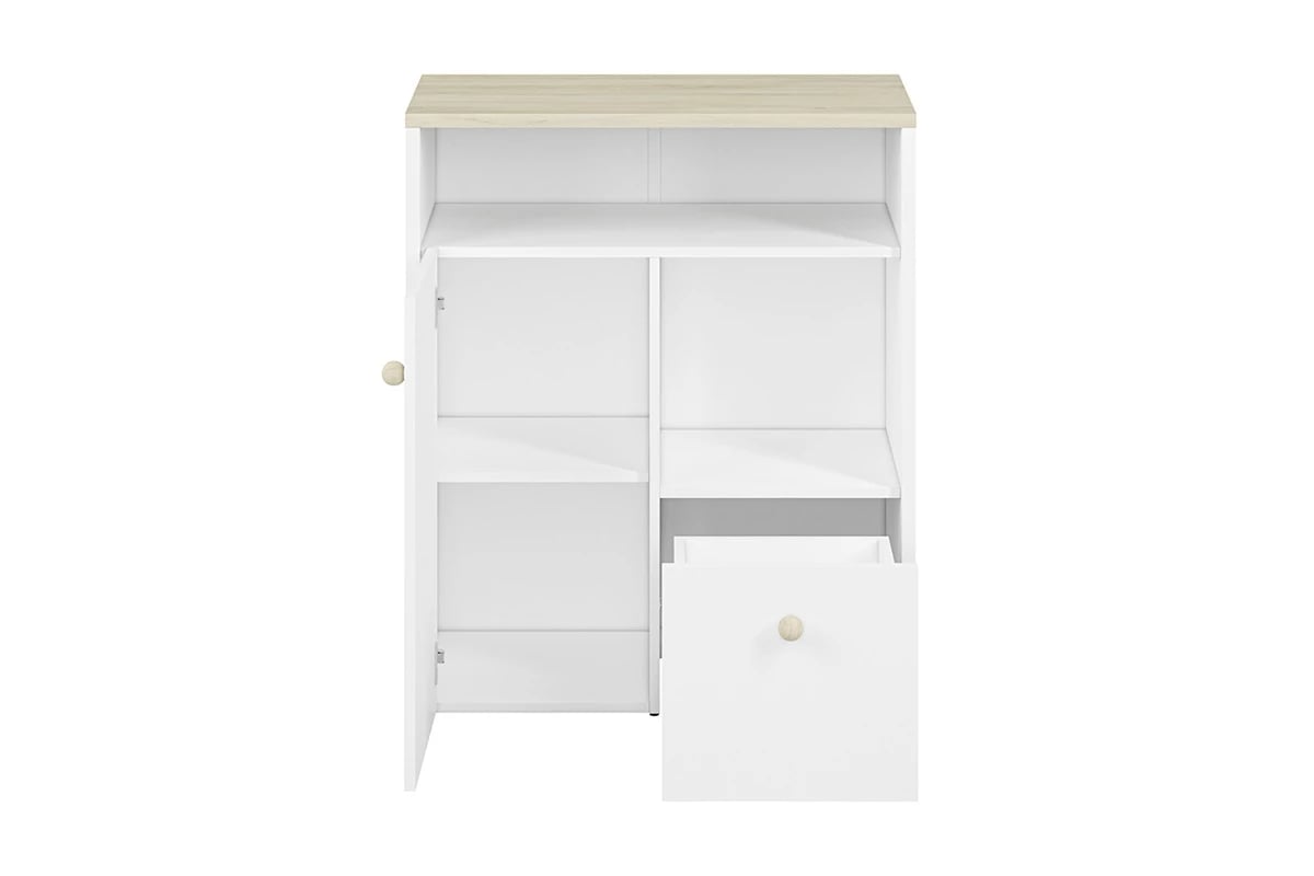 Komoda nízka s kontajnerom Nazo 10 - Koncovka Série Komoda Elmo 10 - Predná časť 