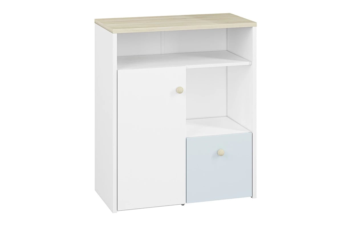 Komoda nízka s kontajnerom Nazo 10 - Koncovka Série Komoda na hračky 