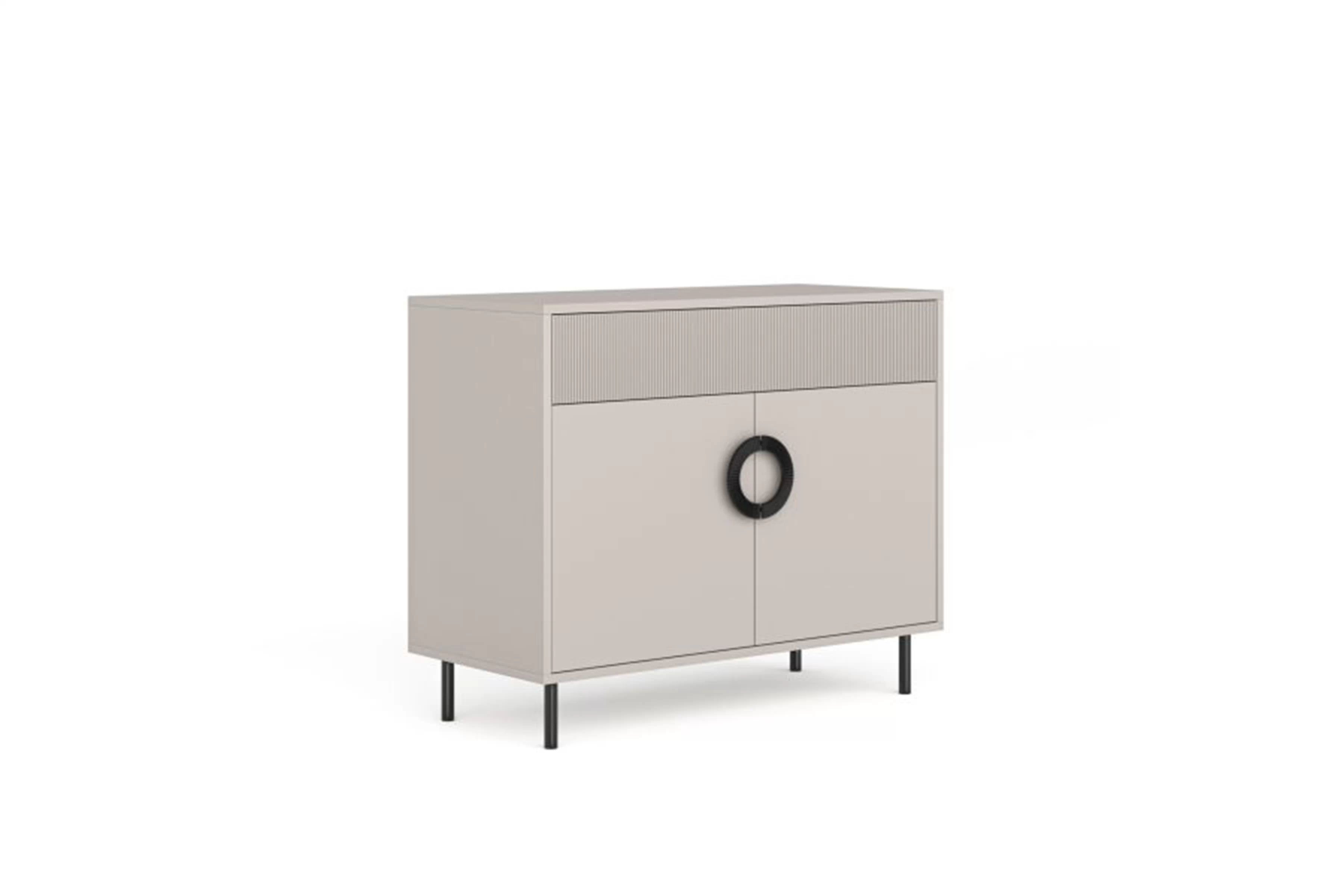 Komoda Nubo 100 cm – kašmírová / černé nožky Komoda Nubo 100 cm z szuflada - kašmír / černá