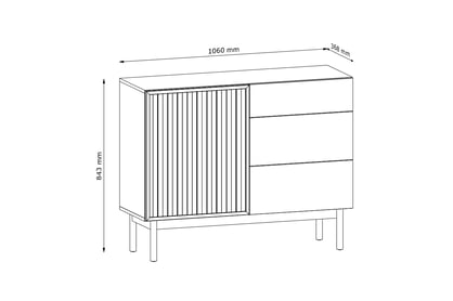 Komoda Risto 106 cm - světlý dub Komoda Risto jednodveřová 106 cm - světlý dub