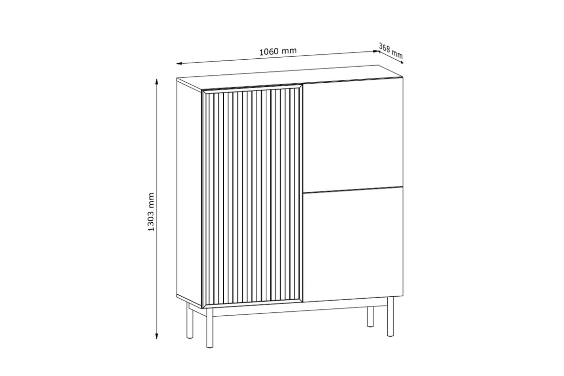 Komoda Risto trojdverová 106 cm - Svetlý dub Komoda Risto trojdverová 106 cm - Svetlý dub