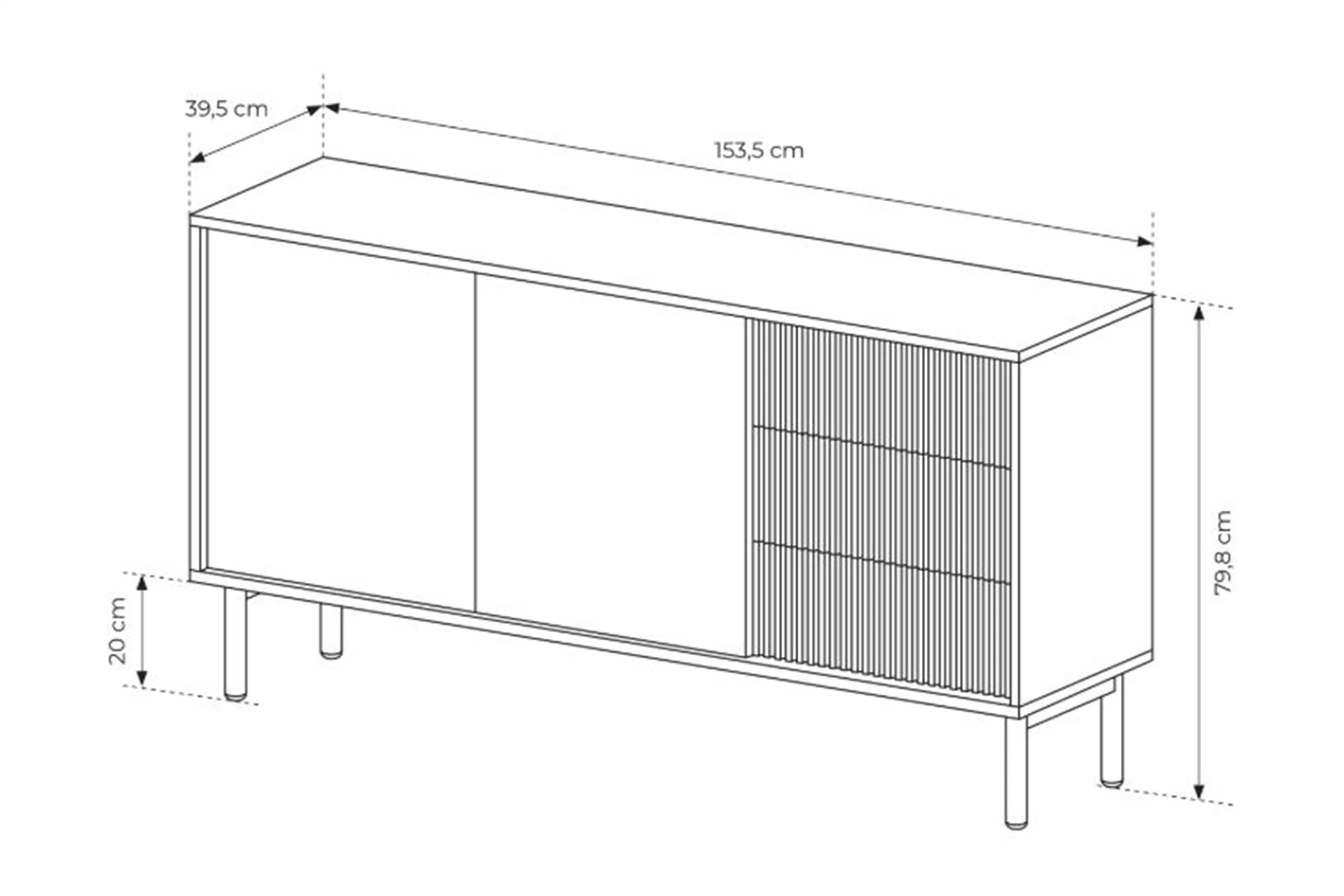 Komoda Rivio 153 cm so zásuvkami - dub cremona Komoda Rivio 153 cm so zásuvkami - Dub cremona