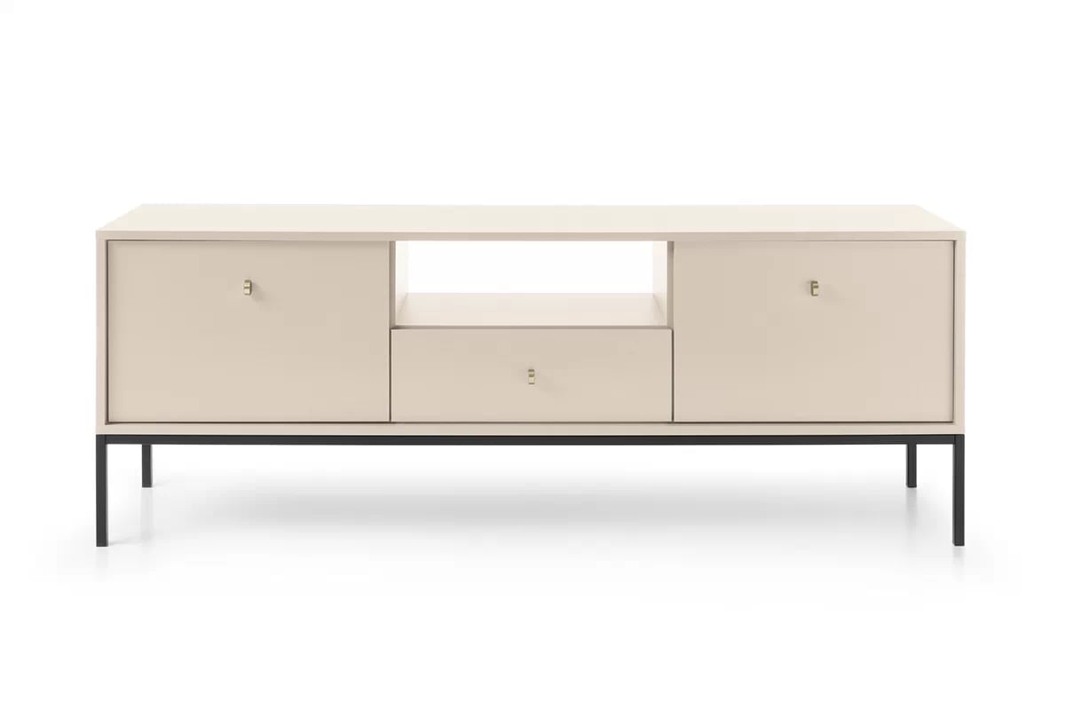 TV komoda Eladia 154 cm - dvoudveřová se zásuvkou a výklenkem - béžová moderní design