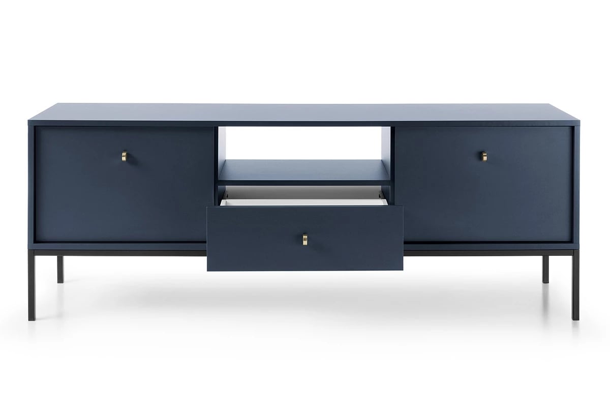 TV stolík Eladia 154 cm - tmavomodrá Námornícka modrá skrinka so zásuvkou