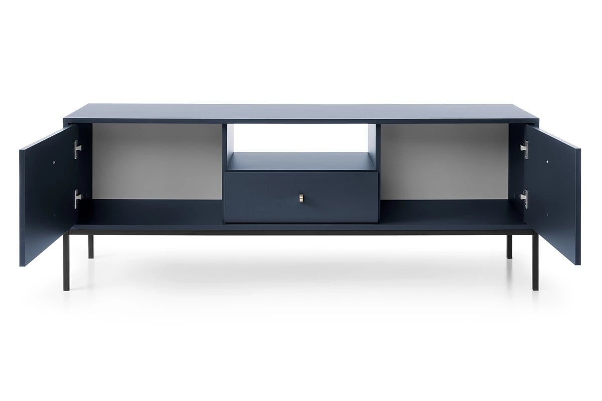 TV stolík Eladia 154 cm - tmavomodrá Priestranné vnútro skrinky