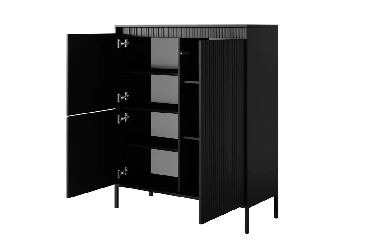 Komoda Sanos 103 cm - černá Komoda Sanos vysoká 103 cm - Černá