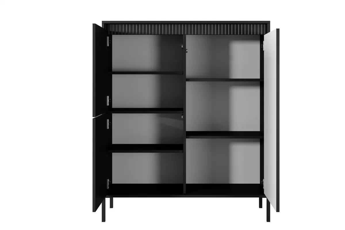 Komoda Sanos 103 cm - černá Komoda Sanos vysoká 103 cm - Černá