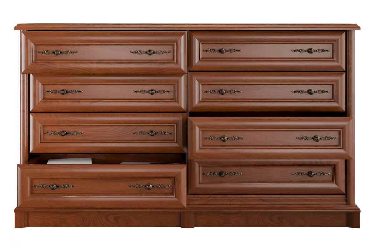 Komoda Sonata 150 cm - gaštan Komoda Sonata z osmioma zásuvkami 150 cm - gaštan szlachetny