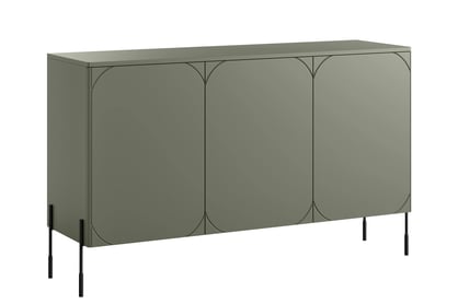 Komoda Sonatia 150 cm se čtyřmi skrytými zásuvkami - olivová