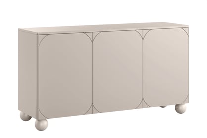 Komoda Sonatia II 150 cm trojdverová na guľatých nohách - kašmír