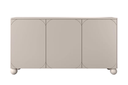 Trojdverová komoda Sonatia II 150 cm - kasmír / guľové nohy Komoda Sonatia II 150 cm trojdverová na nogach kulach - kašmír