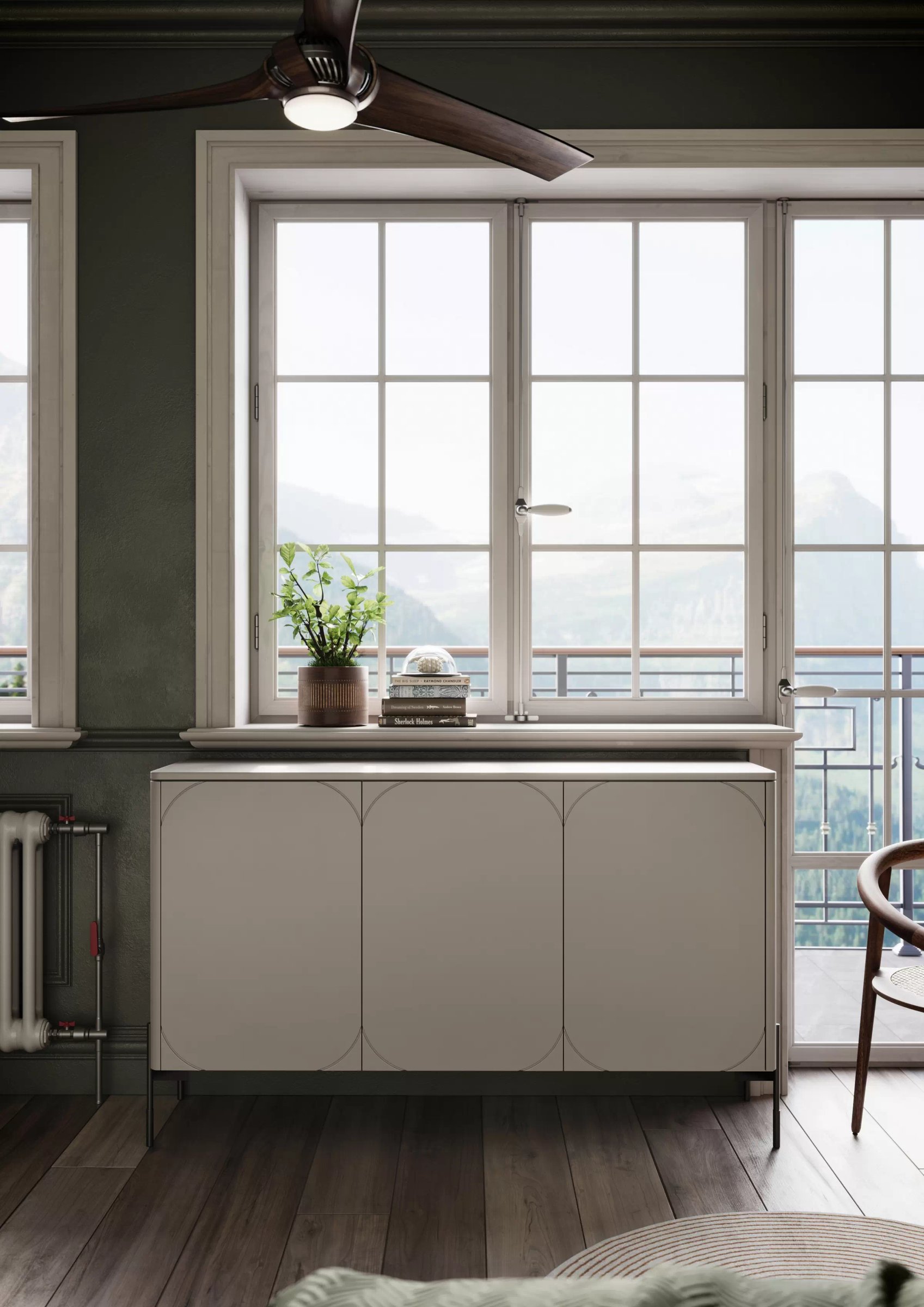 Komoda Sonatia 150 cm - kašmírová kašmír Komoda