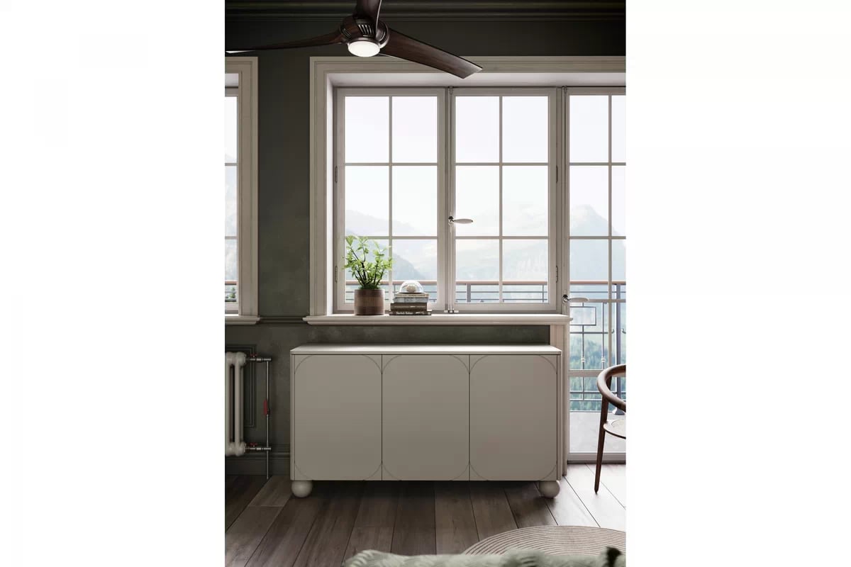 Komoda Sonatia II 150 cm se dvěma skrytými zásuvkami - kašmírová kaszmirowa Komoda