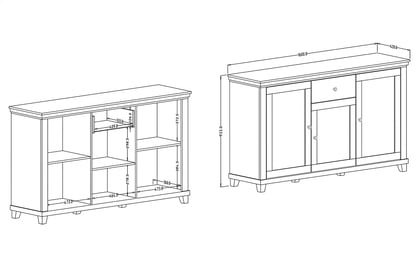 Komoda Evora 47 se zásuvkou 160 cm - abisko ash / dub lefkas Komoda 3D1S Evora 47 Abisko Ash/Dub Lefkas