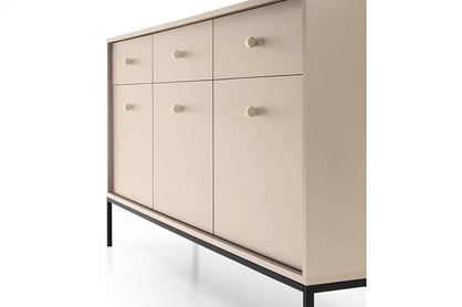 Komoda Eladia 154 cm se zásuvkami - béžová moderní design