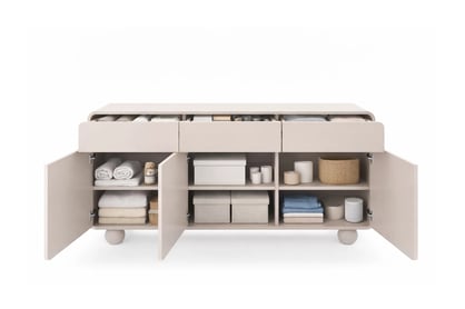 Komoda Vellino 160 cm se zásuvkami - kašmír Komoda Vellino 160 cm se zásuvkami - kašmír