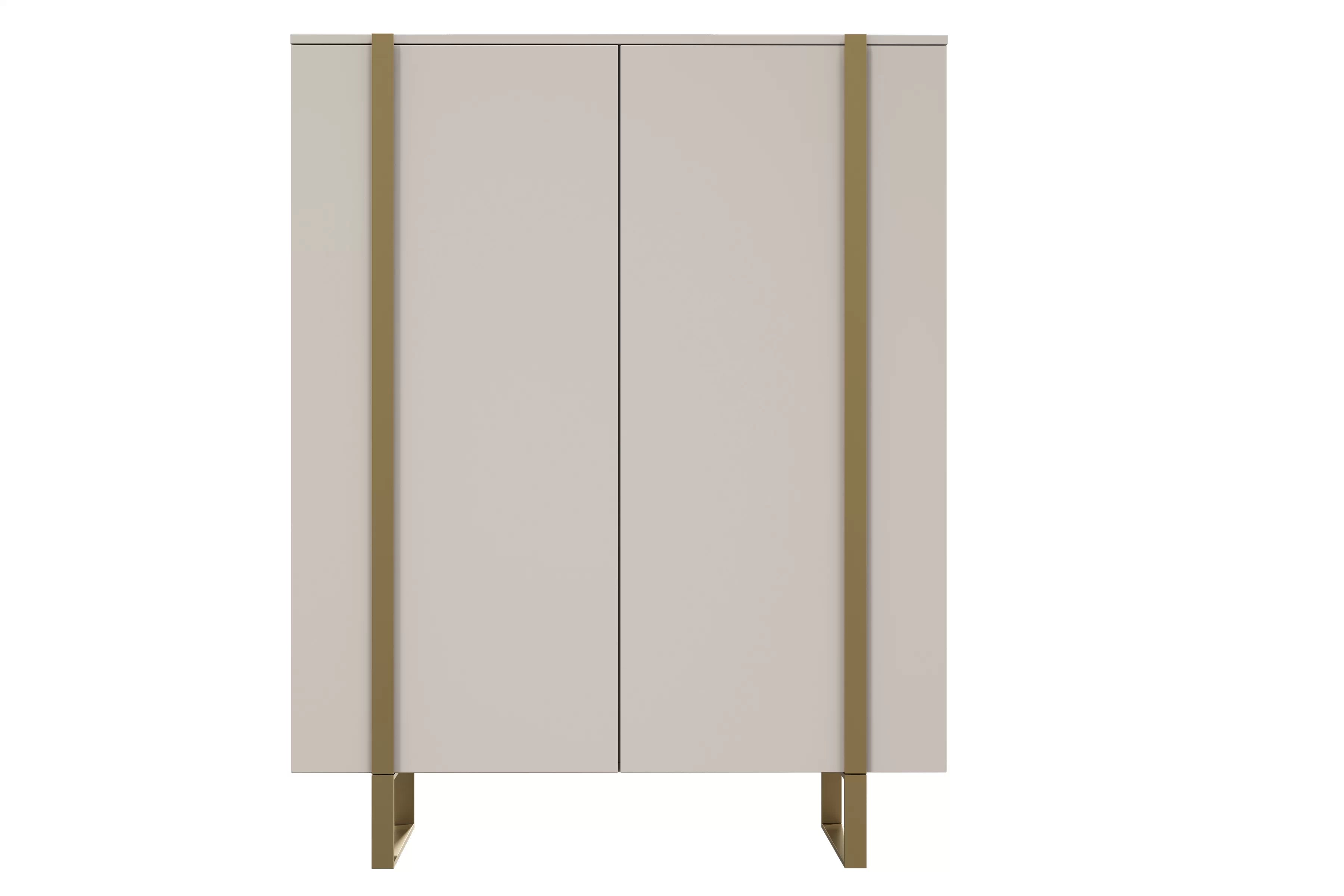 Komoda Verica 120 cm - kašmír / zlaté nohy Komoda Verica 120 cm z metalowymi nogami - kašmír / zlaté nozki