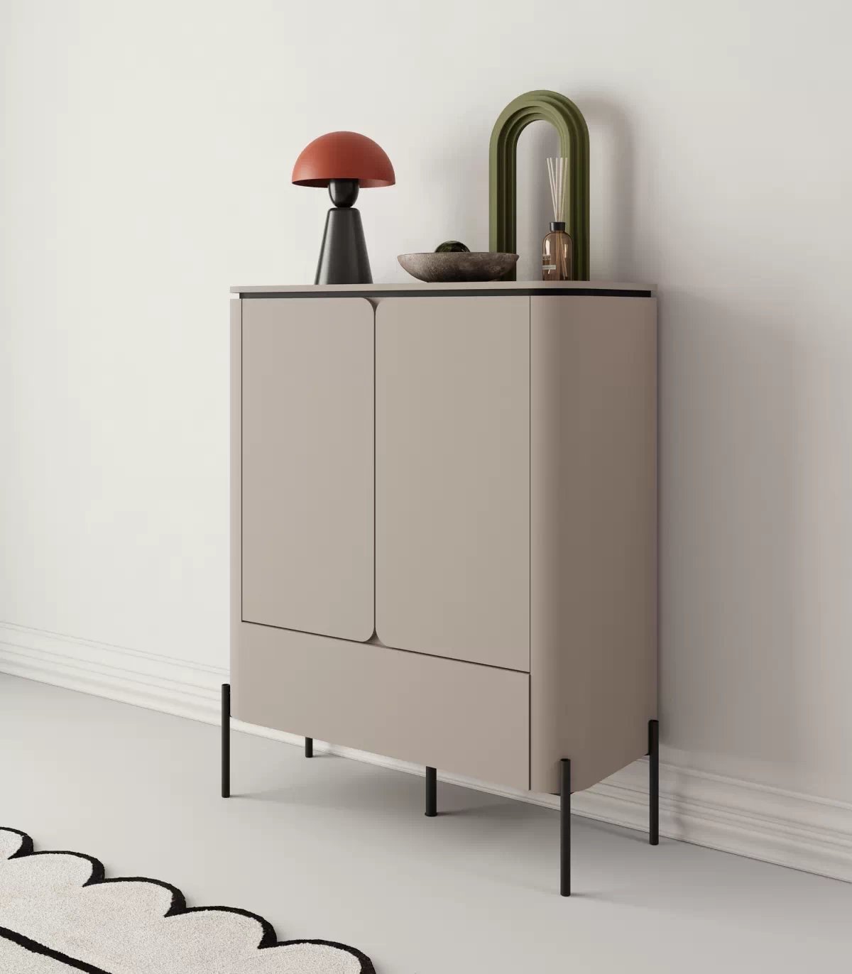 Vysoká komoda Bello 98 cm so zásuvkou - congo Komoda vysoká Bello 98 cm z szuflada - congo 