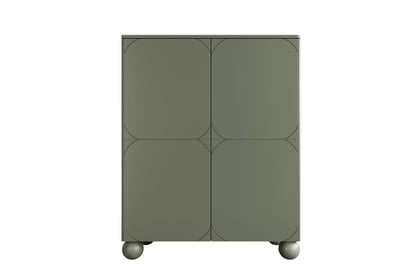 Vysoká komoda Sonatia II 120 cm s dvoma dverami a dvoma skrytými zásuvkami - olivová Komoda vysoká Sonatia II 120 cm dvojdverový s dvoma ukrytymi zásuvkami  - Oliva