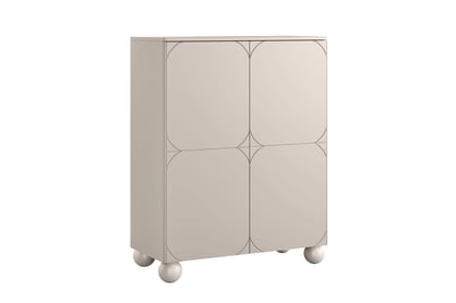 Vysoká komoda Sonatia II 120 cm s dvoma skrytými zásuvkami - kašmír