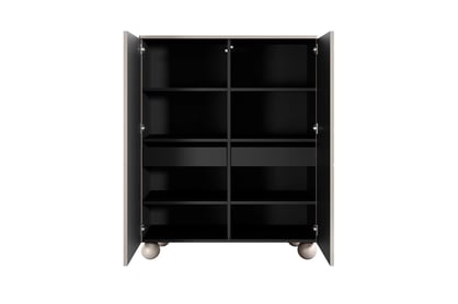 Vysoká komoda Sonatia II 120 cm s dvoma dverami a dvoma skrytými zásuvkami - kasmír Komoda vysoká Sonatia II 120 cm s dvoma ukrytymi zásuvkami - kašmír