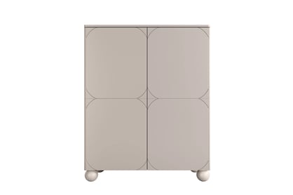 Vysoká komoda Sonatia II 120 cm s dvoma dverami a dvoma skrytými zásuvkami - kasmír Komoda vysoká Sonatia II 120 cm s dvoma ukrytymi zásuvkami - kašmír