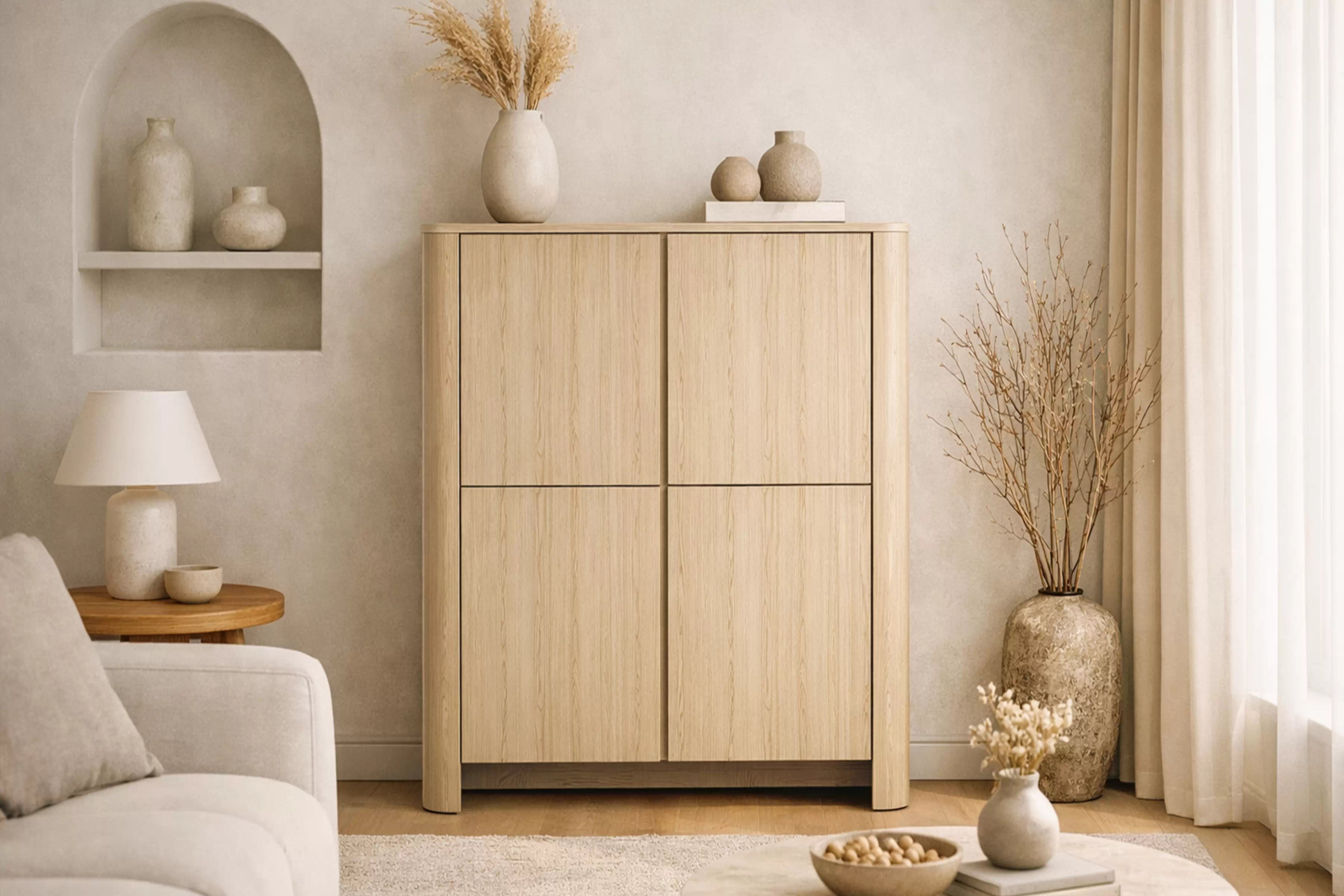 Vysoká komoda Sorrenti 103 cm – dub Vicenza Komoda vysoká Sorrenti 103 cm - dub vicenza