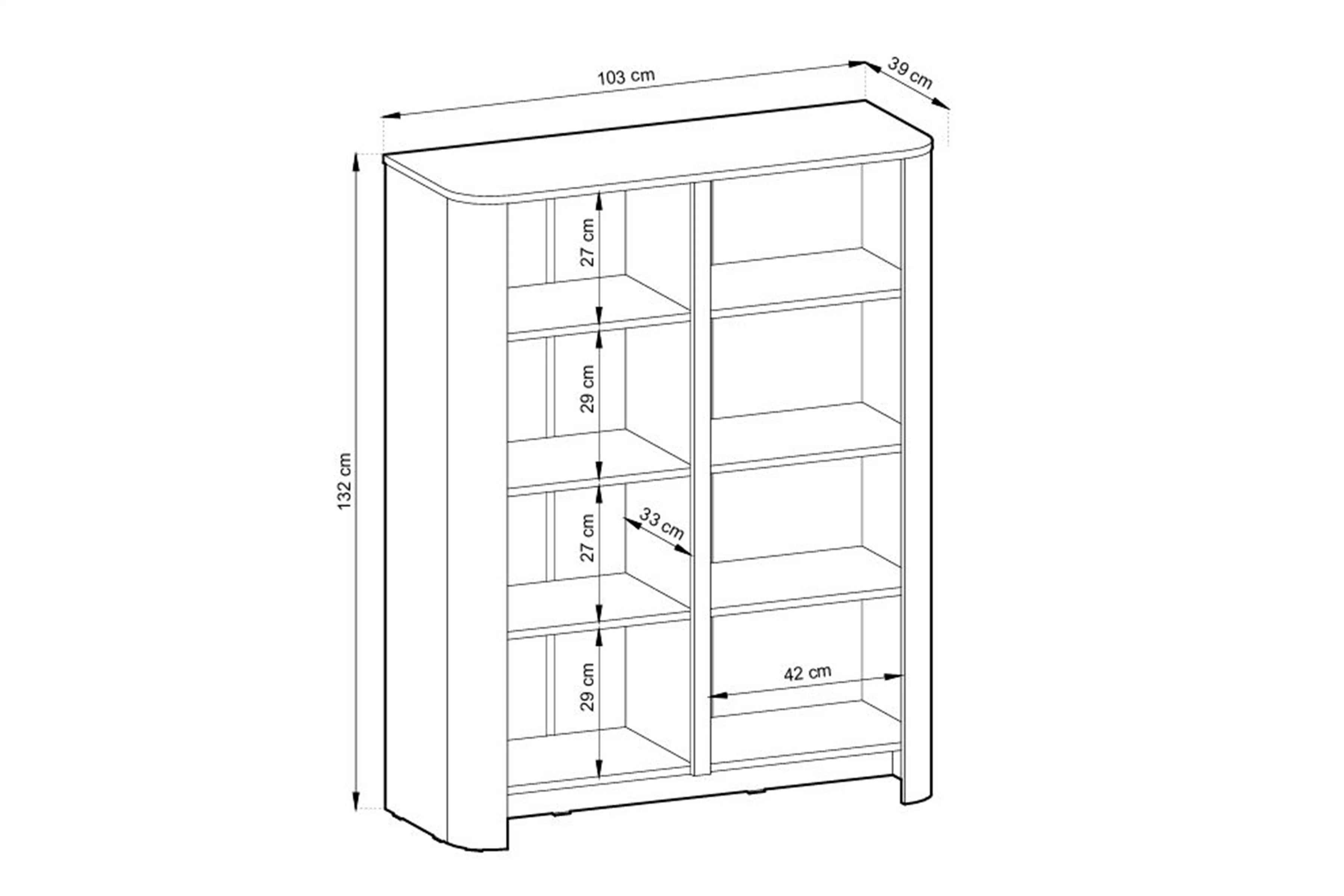 Vysoká komoda Sorrenti 103 cm – kašmír / zlatá Komoda vysoká Sorrenti 103 cm - kašmír / zlatá