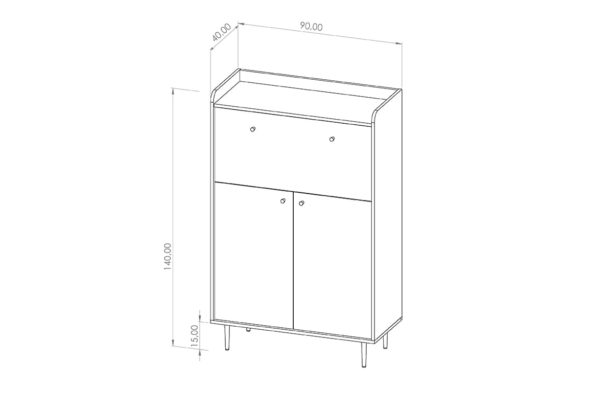 Komoda Kastelio s barem - brandy castello Domáci bar do obývacího pokoje