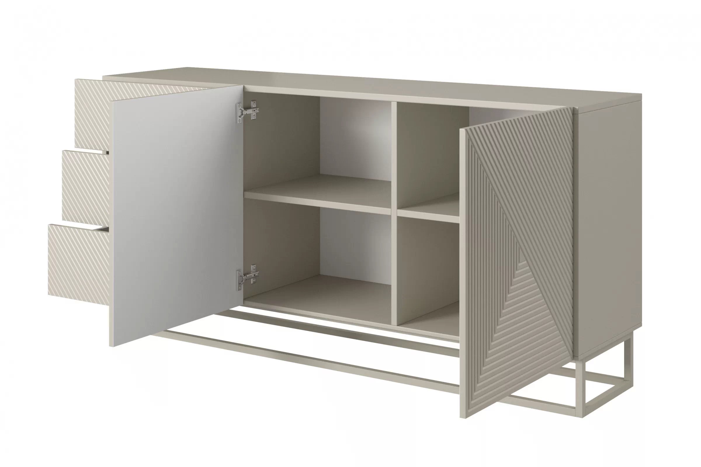 Komoda Asha 167 cm se zásuvkami - kašmír Komoda se zásuvkami Asha 167 cm - kašmír