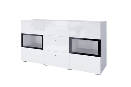 Komoda se zásuvkami Baros 132 cm - bílý lesk Komoda se zásuvkami Baros 26 - 132 cm - bílý lesk