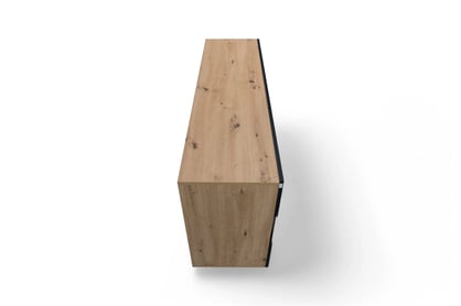 Komoda Baros 132 cm se zásuvkami - dub artisan / černý mat Komoda se zásuvkami Baros 26 - 132 cm - dub artisan / černá mat